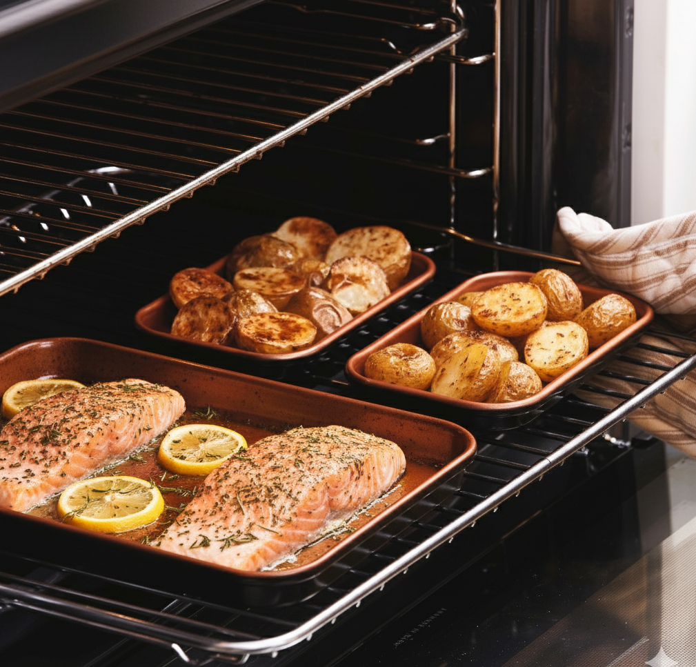 Avilo Ceratitanware Oven Trays  Set Of 3 A222376