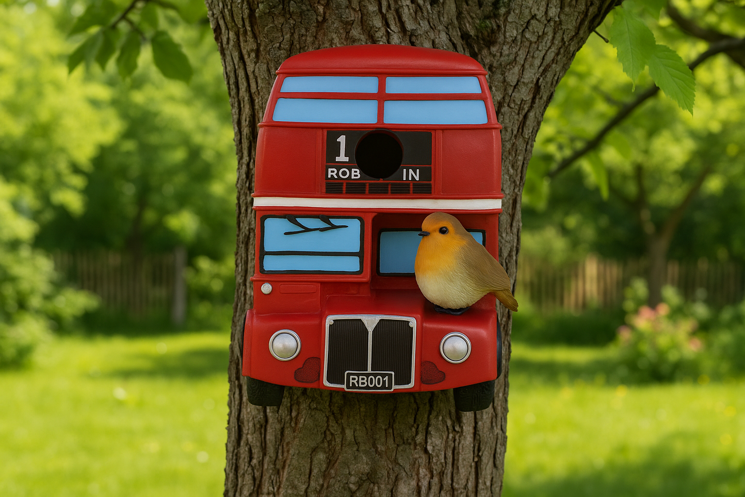 London Bus Design Bird House  — image 2