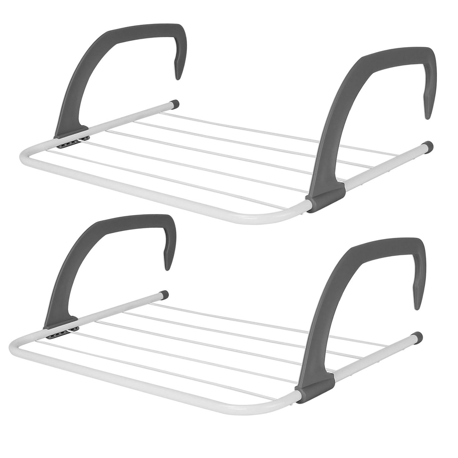 2 X Grey Over Radiator Clothes Airer As-87846  117138 5055709887846