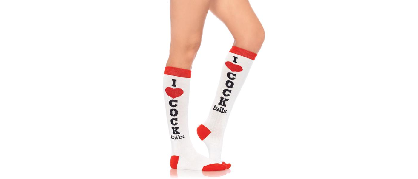 Vinsani Long I Love Cocktails Socks 0009575