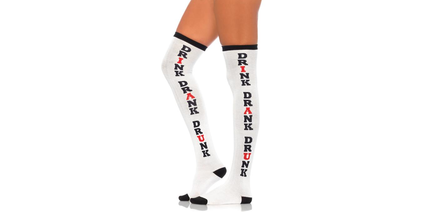 Vinsani Drink Drank Drunk Socks 0009577