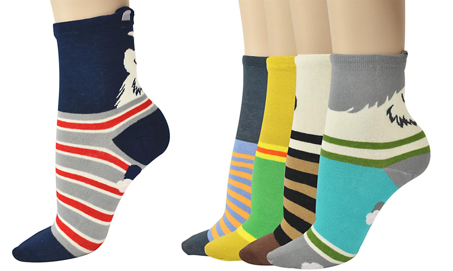 Vinsani Dog Face Paws 5pk Socks 0009583