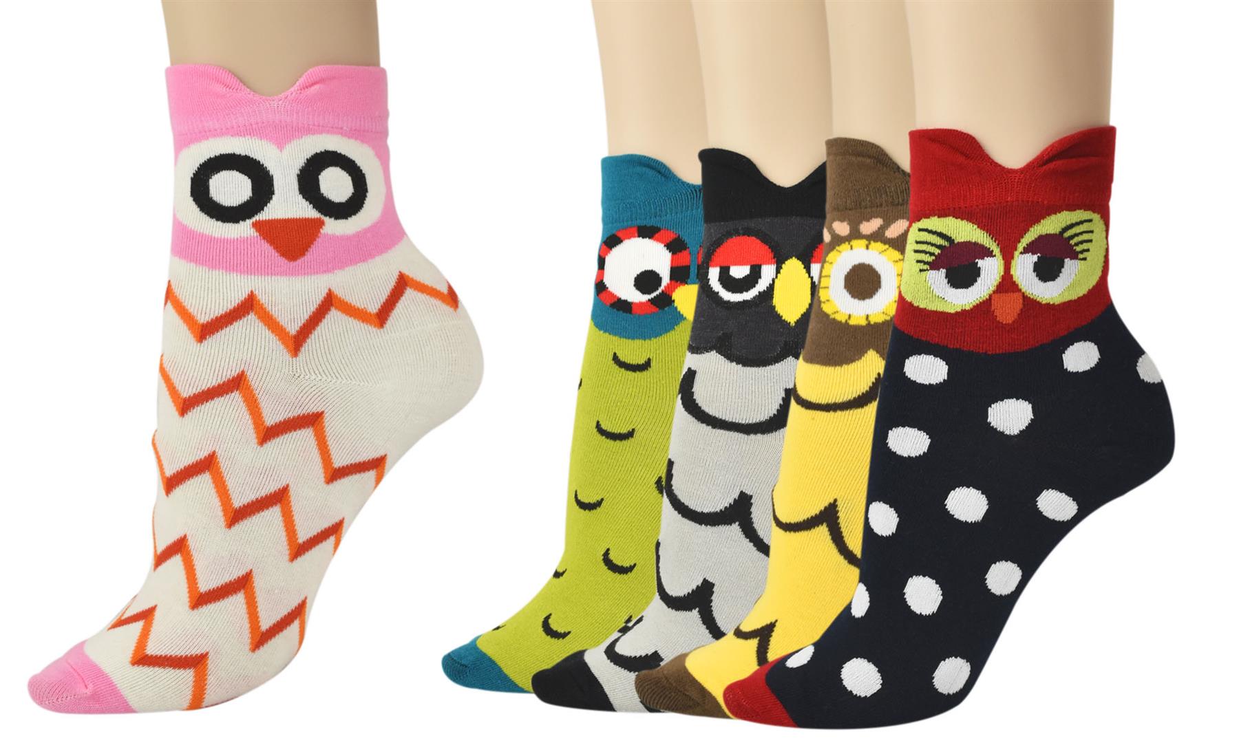 Vinsani Owl 5pk Socks 0009584