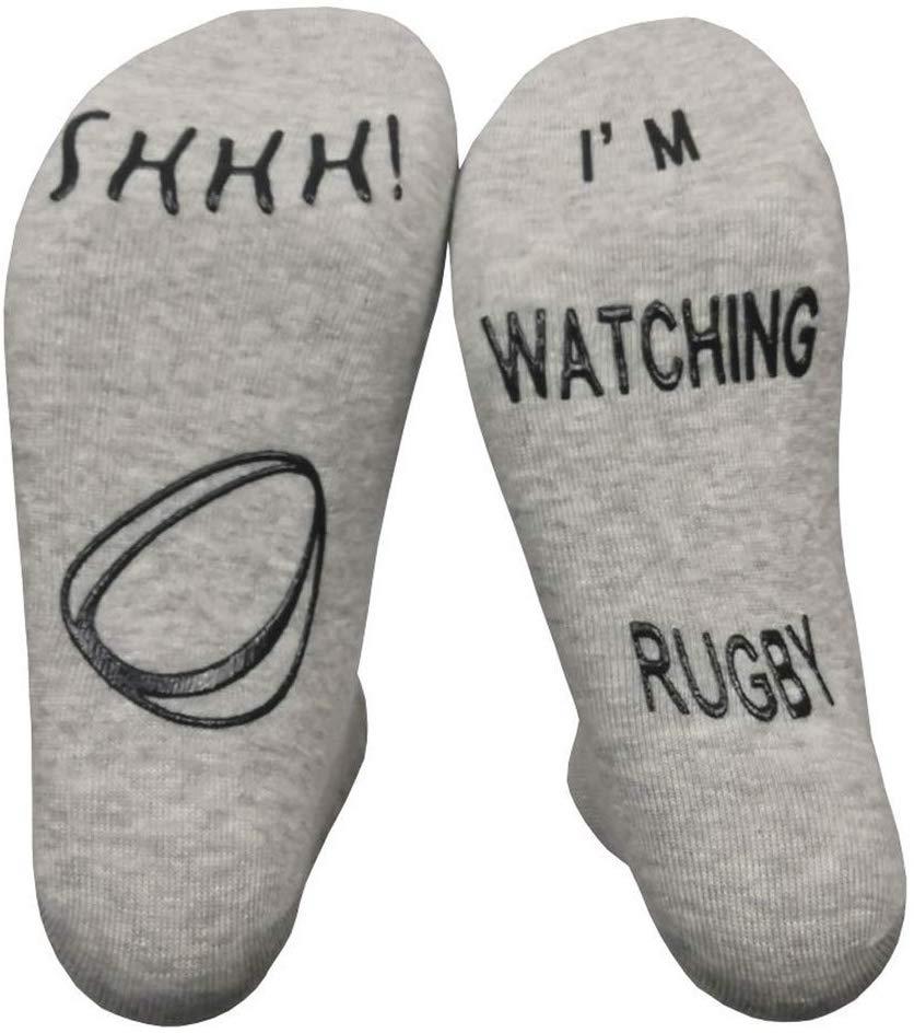 Vinsani Grey I'M Watching Rugby Socks 0009595