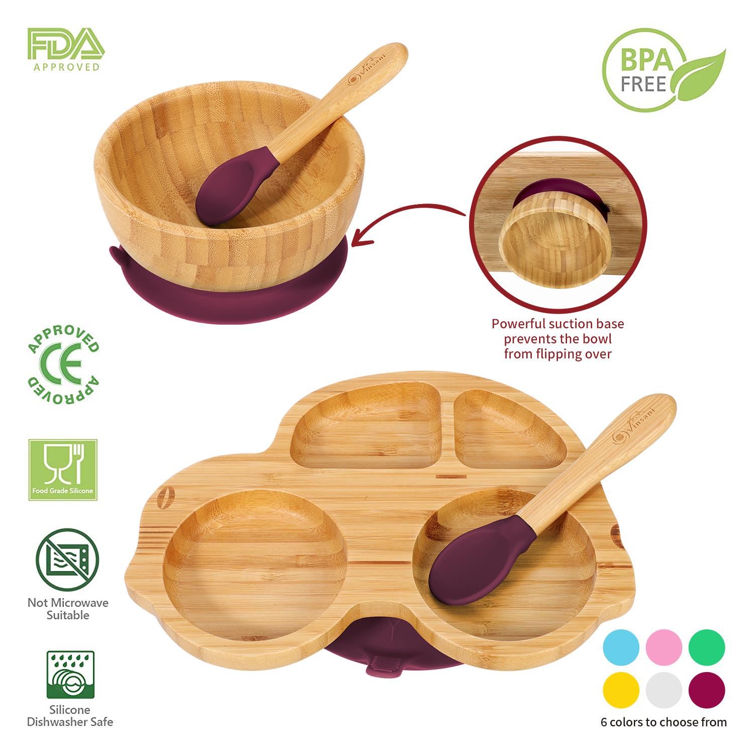 VINSANI BAMBOO CAR PLATE,BOWL & SPOON - Picture 39 of 48