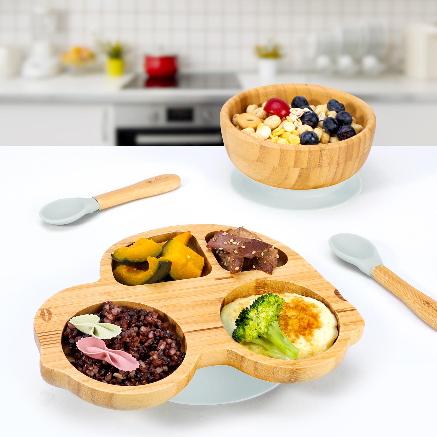 VINSANI BAMBOO CAR PLATE,BOWL & SPOON - Picture 30 of 48