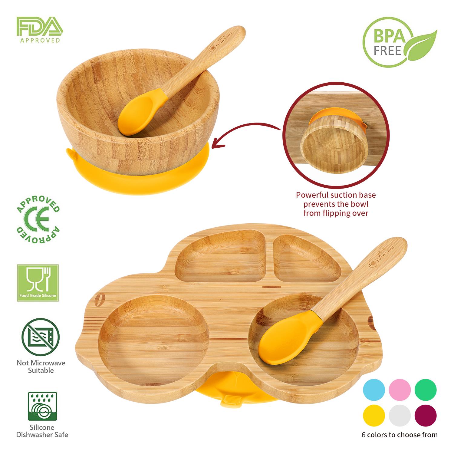 VINSANI BAMBOO CAR PLATE,BOWL & SPOON - Picture 9 of 48