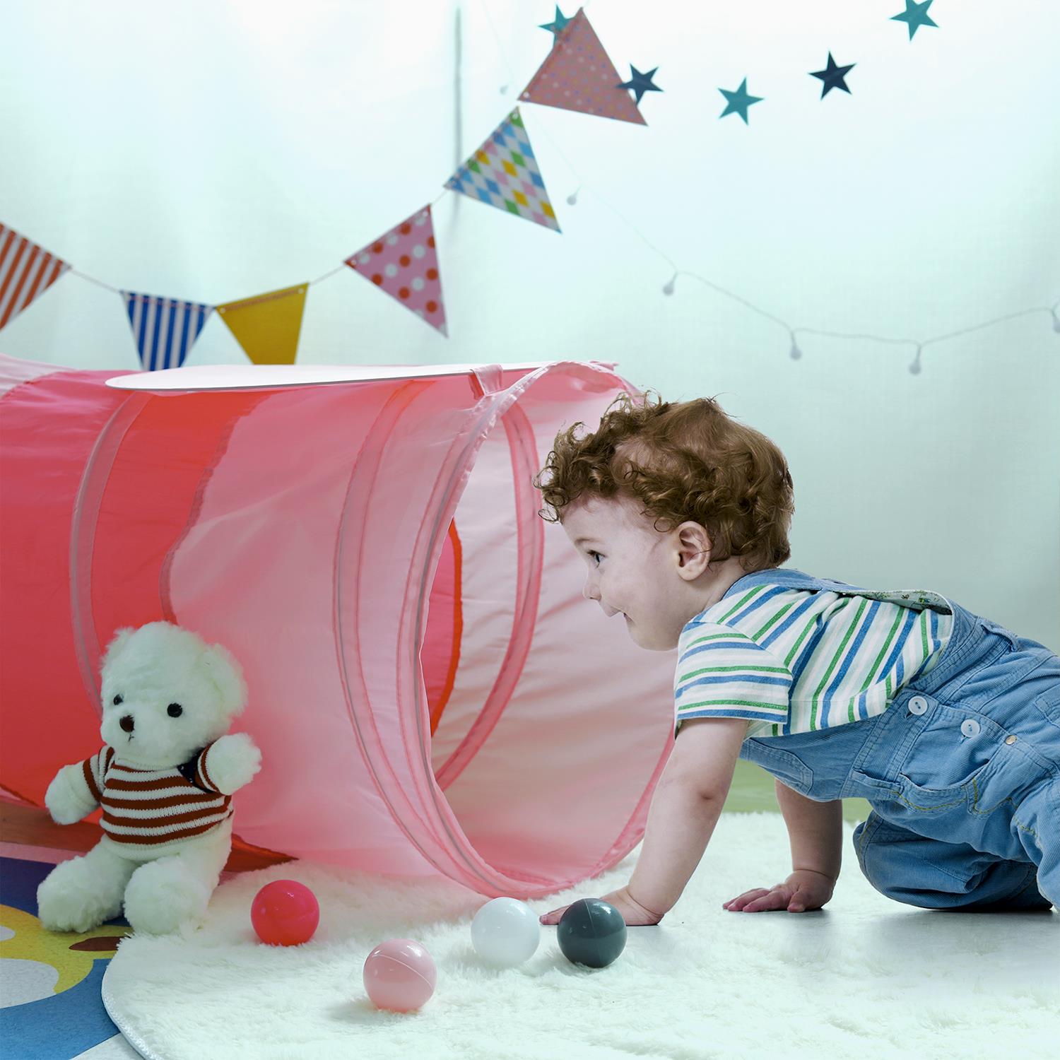 Kids Foldable Play Tunnel Tent – Crawling Tunnel for Indoor & Outdoor Fun - Picture 4 of 17