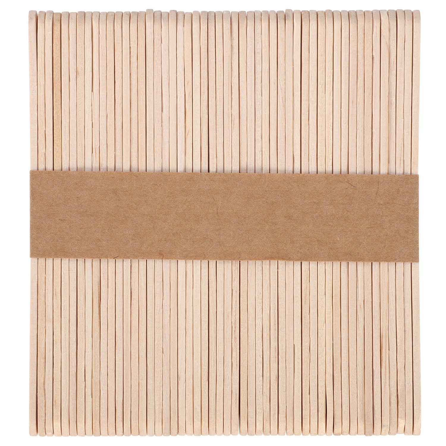 Vinsani 50pcs Wooden Lolly Sticks 0000455