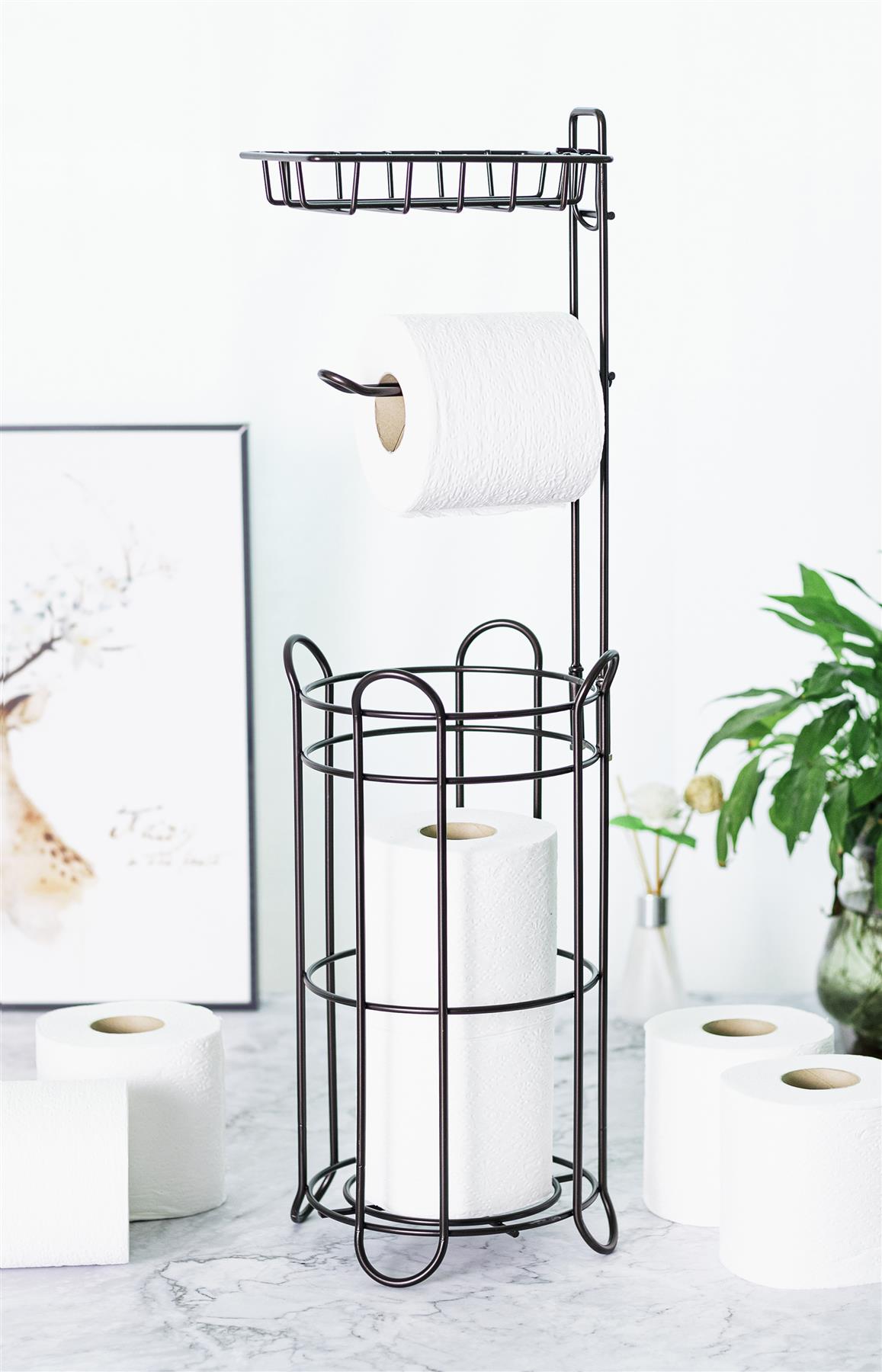 Vinsani Toilet Roll Holder Coffee 0009997