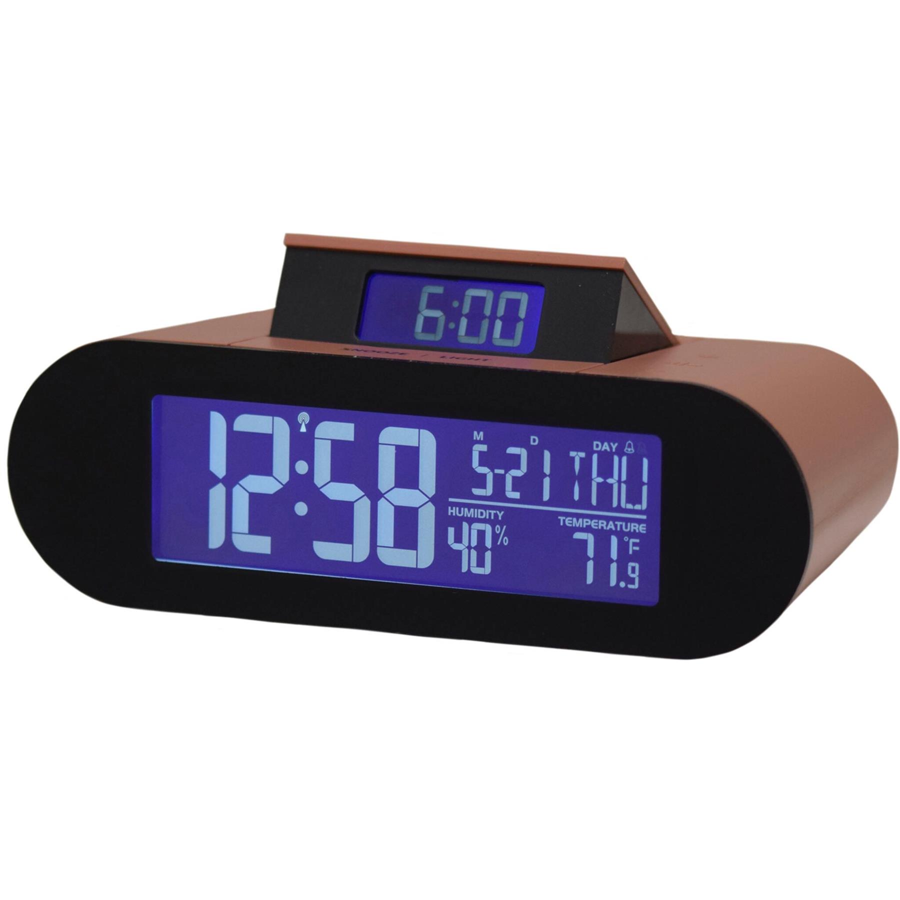 Acctim Kian Reverse Digital Pop Up Alarm Clock Soft Coral 16104