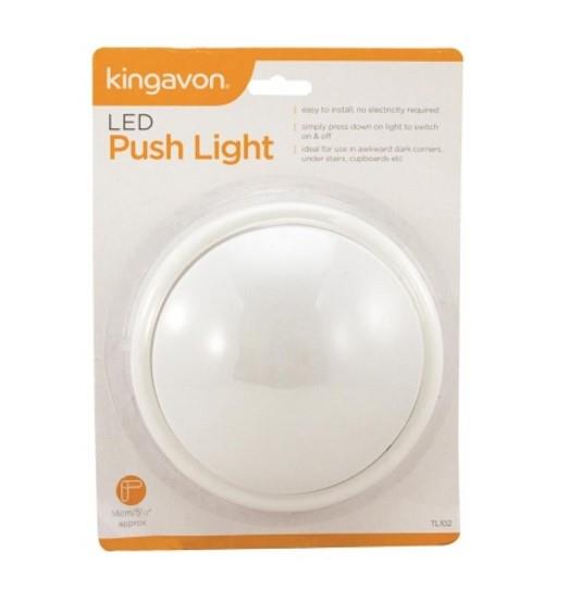 KINGAVON Touch Push LED Light - Cordless, Battery-Powered, Instant Illumination