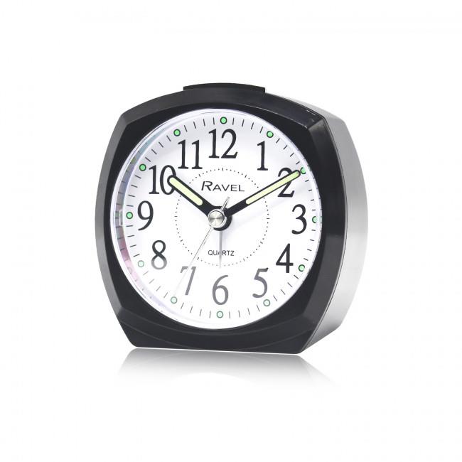 Ravel Black Quartz Alarm Clock - Classic Beep