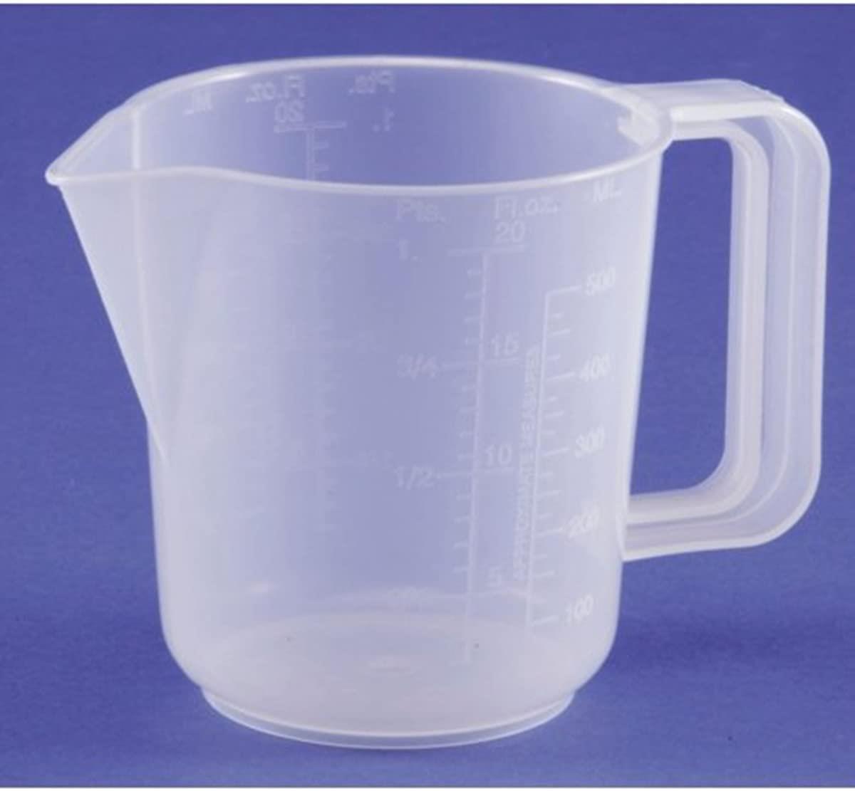 Whitefurze White Plastic Jug - 1L