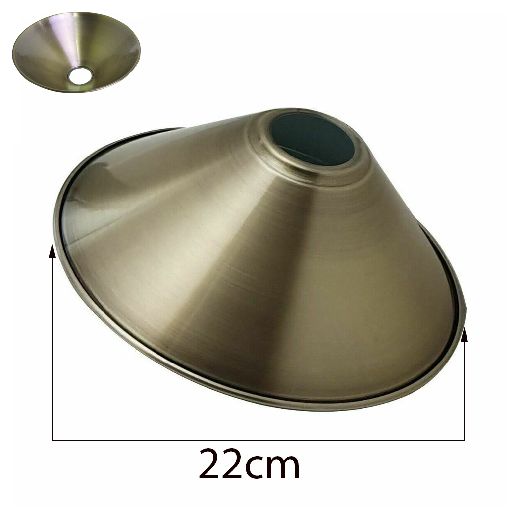 Modern Metal Green Brass Easy Fit Cone Shape Lampshade 