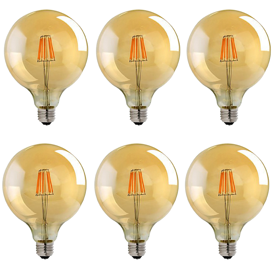 5 Pack E27 Led Edison Dimmable Vintage Amber Glass Warm White 2700k Light Bulb