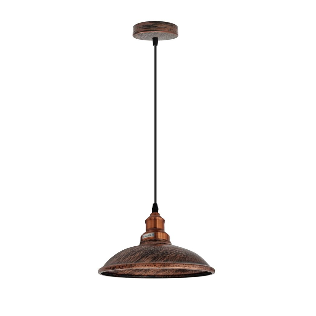 Vintage Industrial Rustic Red  E27 Ceiling Hanging Light Shade Loft Style Metal Ceiling Pendant Lamp 