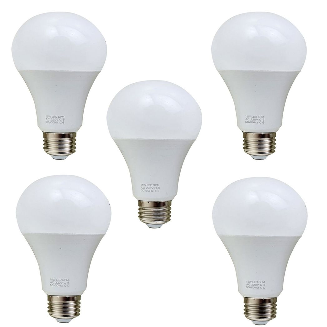 E27 18w Energy Saving Warm White Led Light Bulbs A60 E27 Screw-In Non Dimmable Bulbs-Pack 5