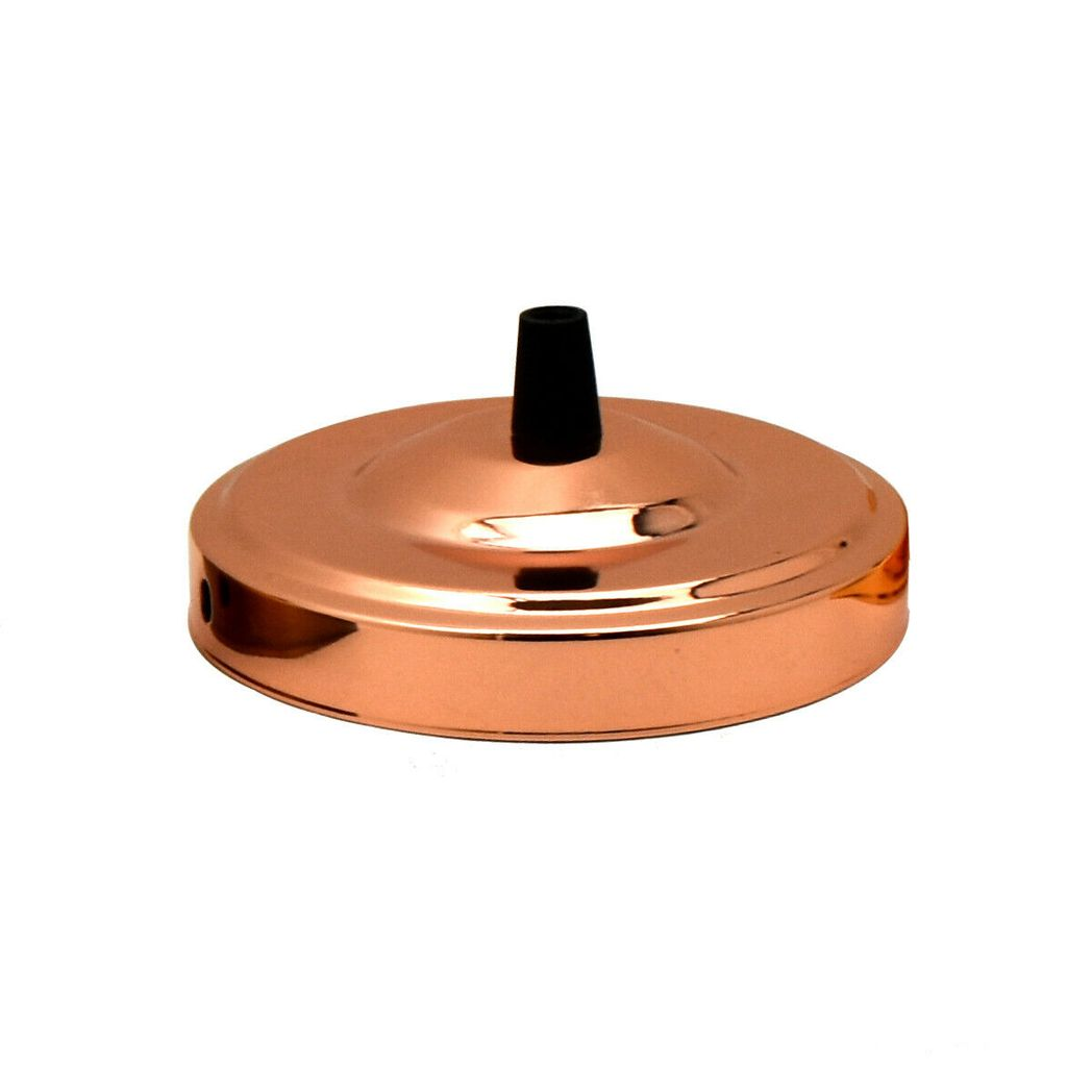 Side Fitting Ceiling Rose 108mm Diameter Single Outlet~1463 
