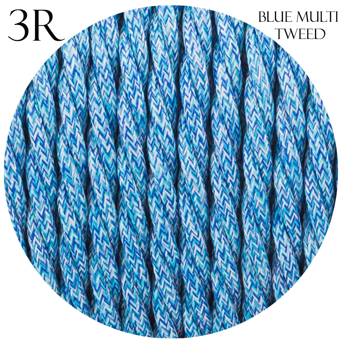 Vintage 3 Core Twisted Italian Braided Cable, Electrical Fabric Flexible Lamp Textile Cable Wire Cord For Uk Light 