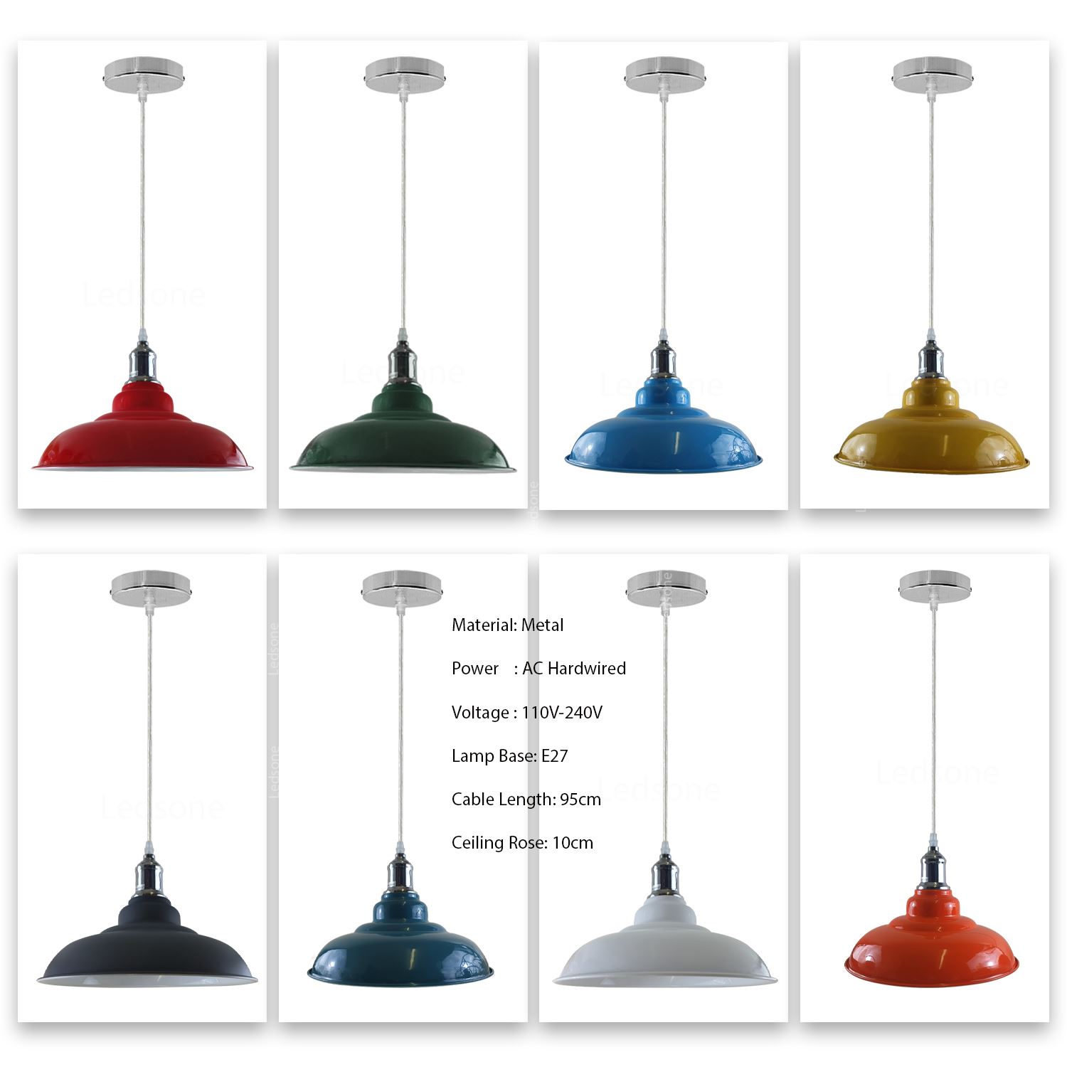 New Vintage Pendant Ceiling Shade Industrial Chandelier Flush mount Lighting UK