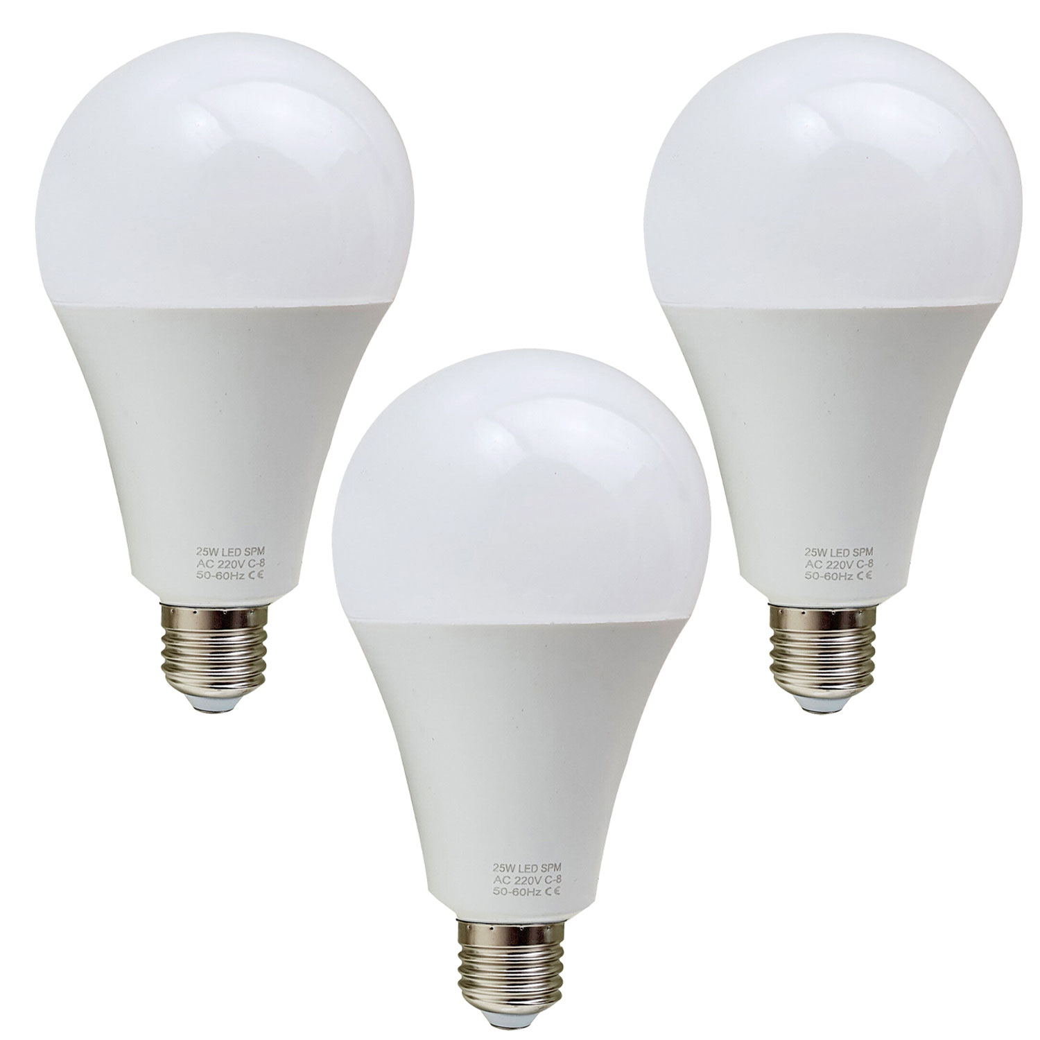 3 Pack 25w E27 Screw Led Light Gls Bulbs, Energy Saving Edison  Cool White 6000k Non Dimmable Lights 