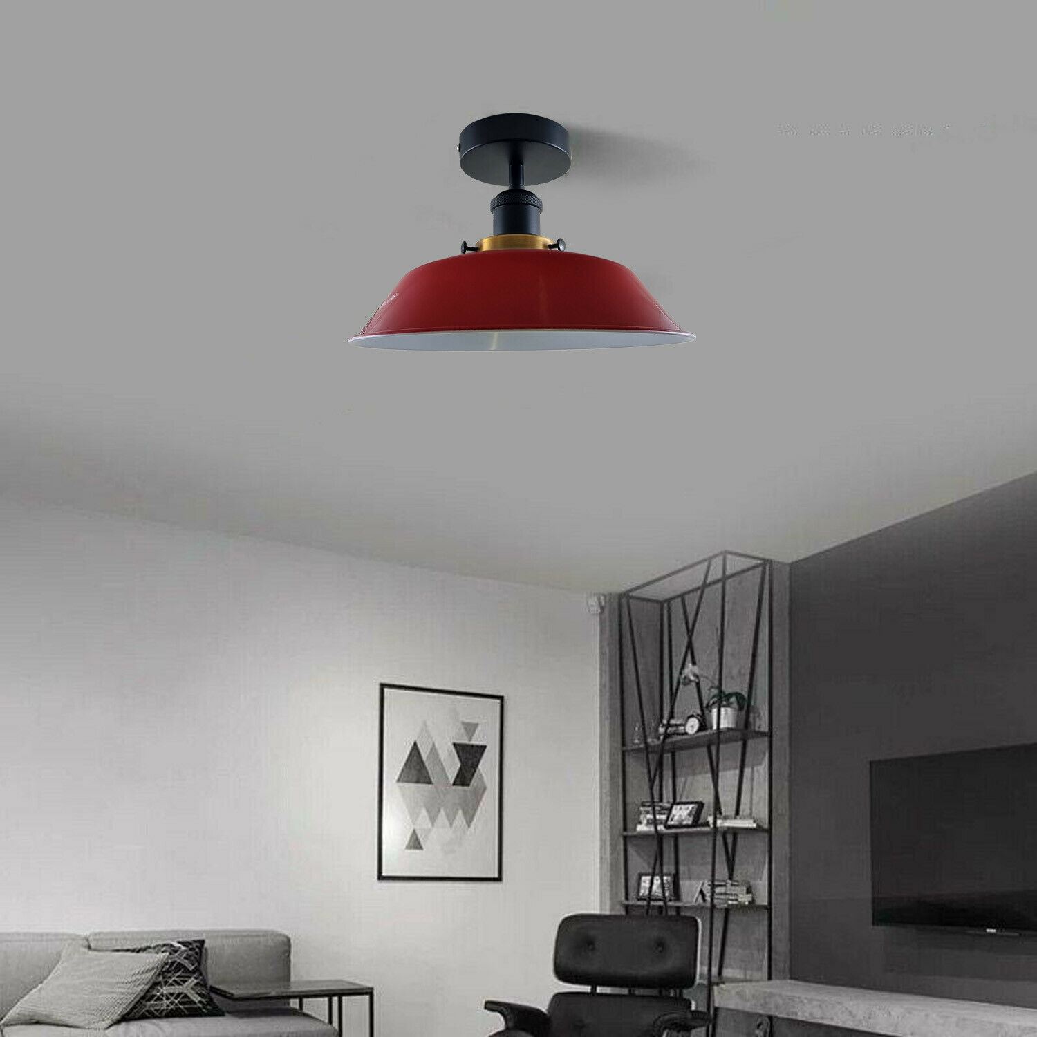 Moderne Industrie Deckenleuchte Einbau Unterputz Leuchte Metall Innen Leuchte - Bild 18 von 33