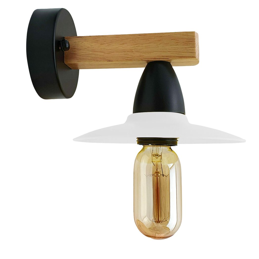 Model White Led Wall Light Wall Mounting Fixture Metal  Lamp Shade With E27  