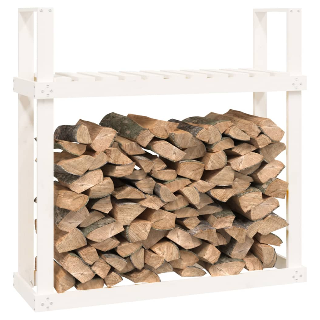 Porta Legna da Ardere 110x35x108,5 cm Legno Massello di Pino - Foto 19 di 35