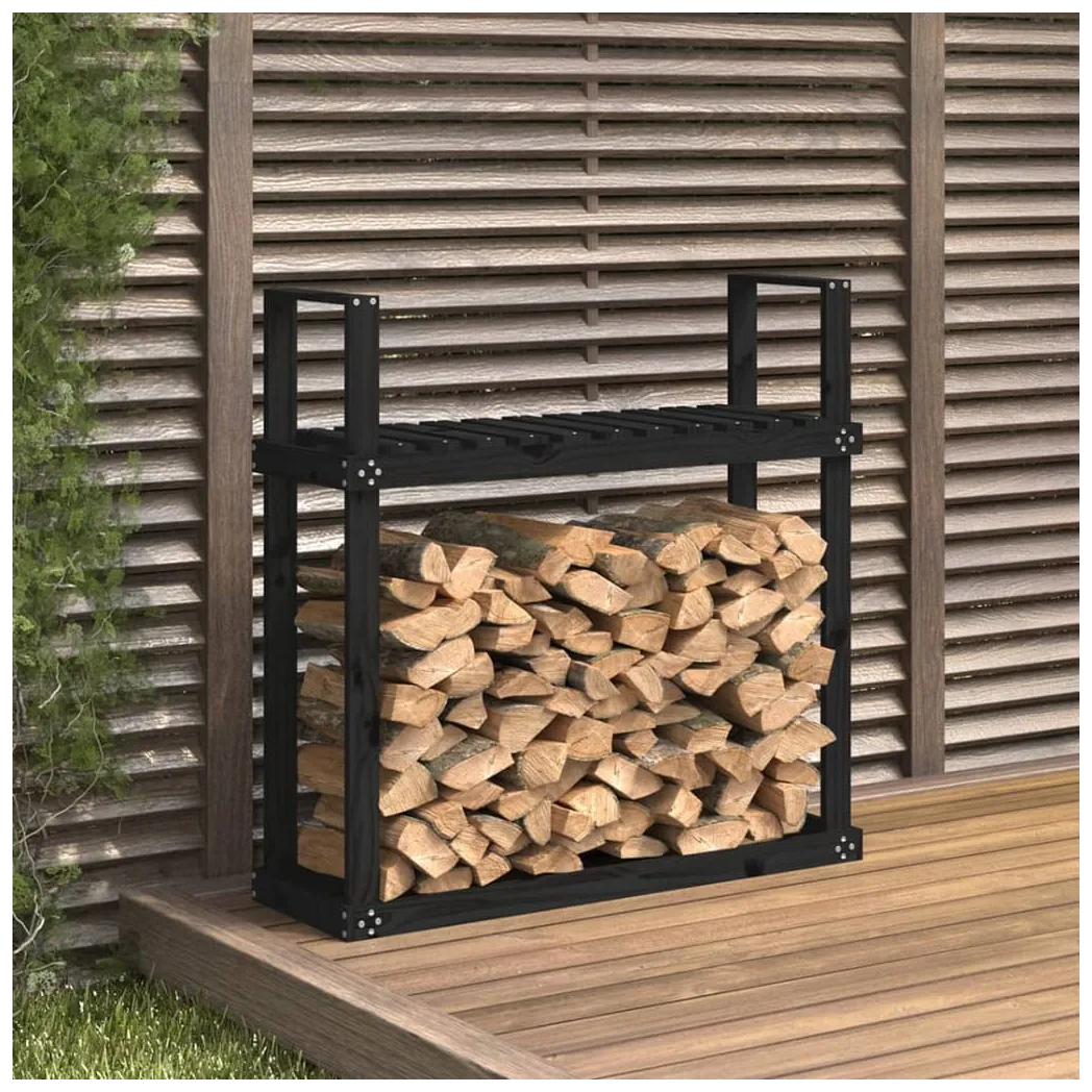 Porta Legna da Ardere 110x35x108,5 cm Legno Massello di Pino - Foto 11 di 35