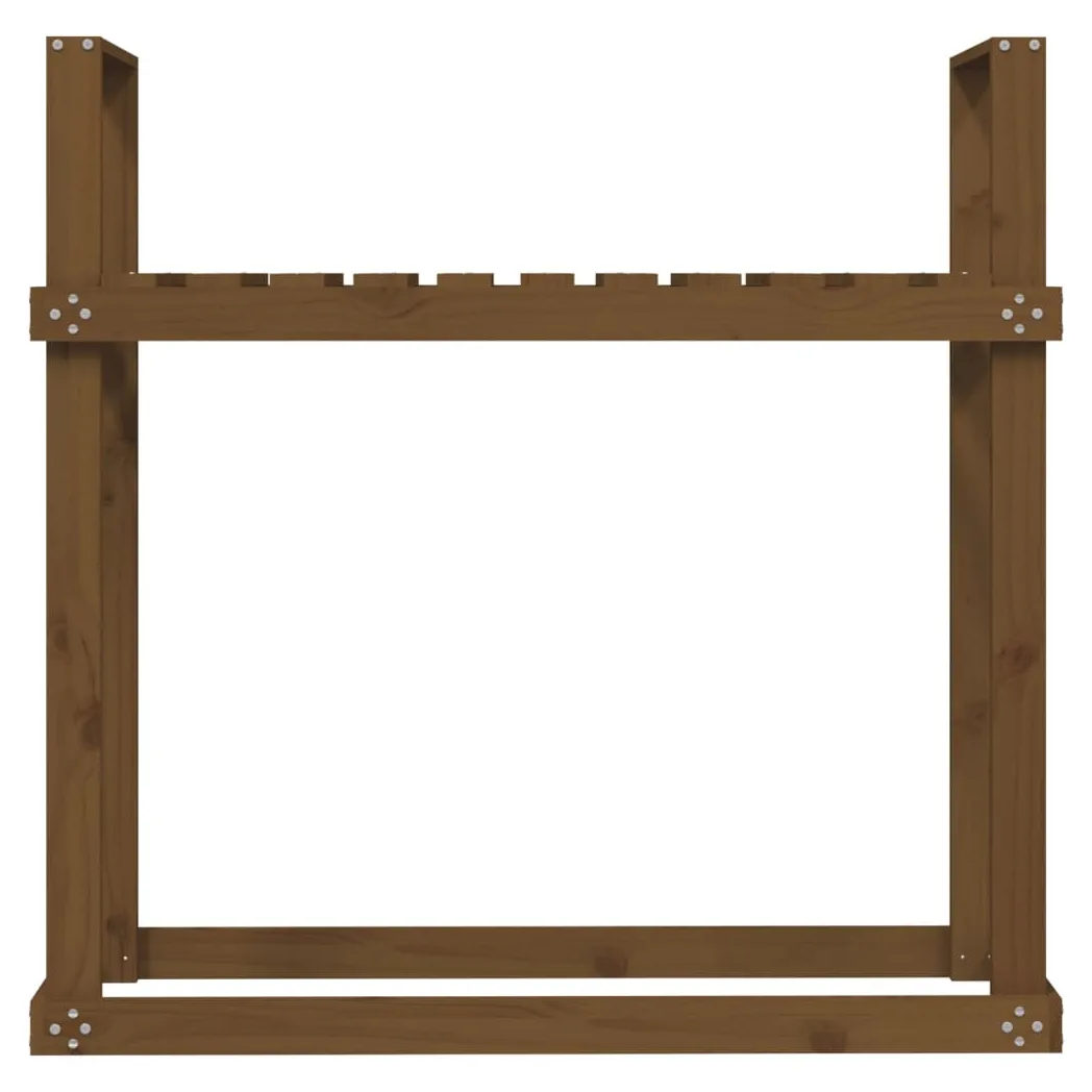 Porta Legna da Ardere 110x35x108,5 cm Legno Massello di Pino - Foto 30 di 35