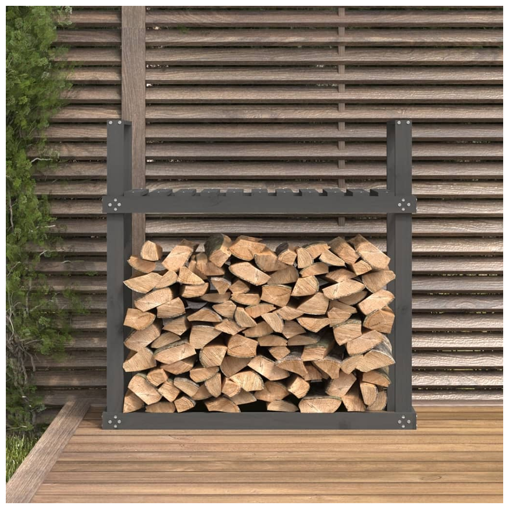 Porta Legna da Ardere 110x35x108,5 cm Legno Massello di Pino - Foto 23 di 35