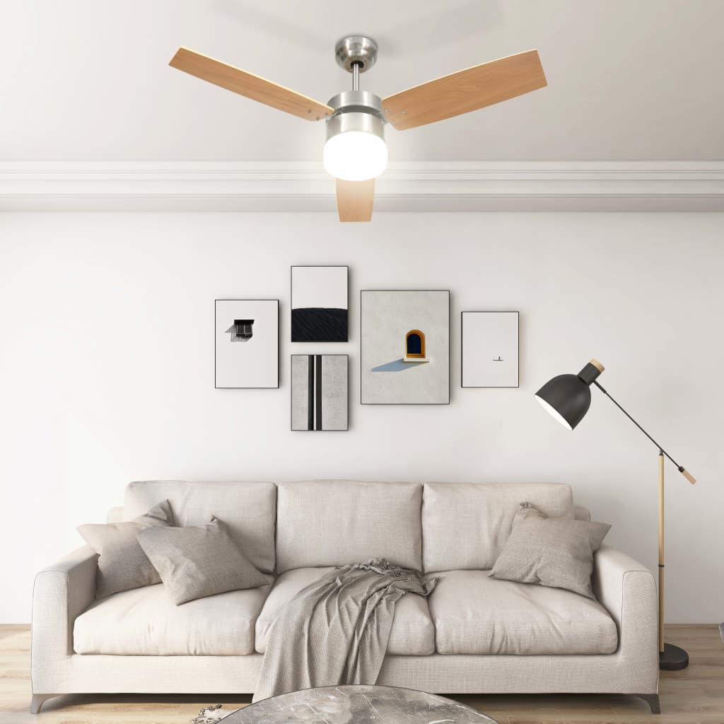 Ceiling Fan with Light and Remote Control 76 to 108 cm - Picture 13 of 15