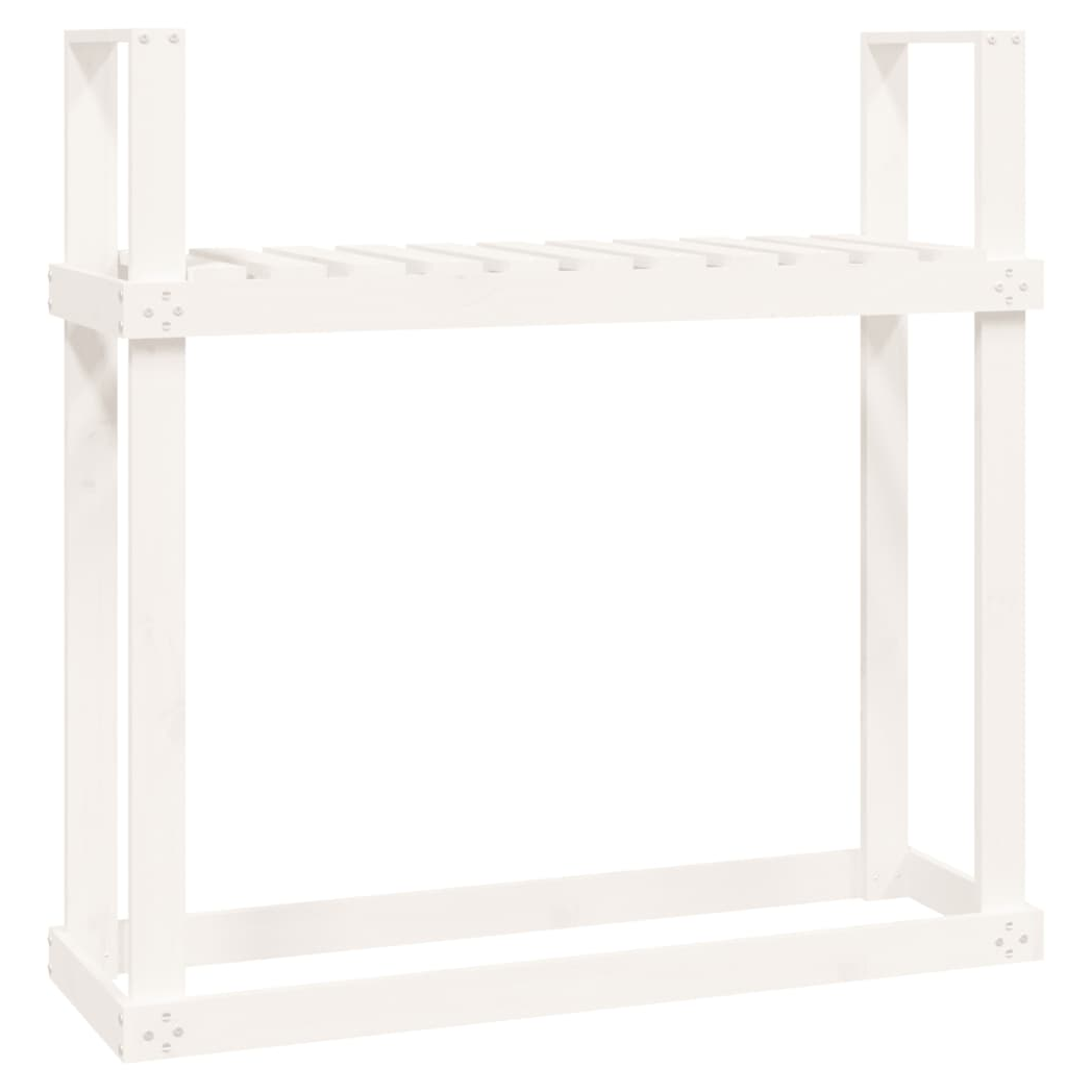 Porta Legna da Ardere 110x35x108,5 cm Legno Massello di Pino - Foto 17 di 35