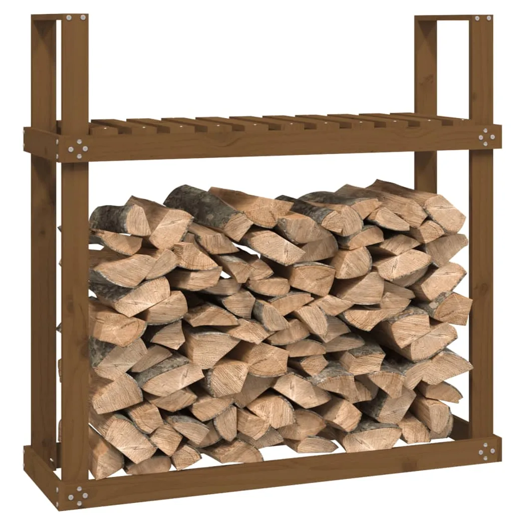 Porta Legna da Ardere 110x35x108,5 cm Legno Massello di Pino - Foto 29 di 35