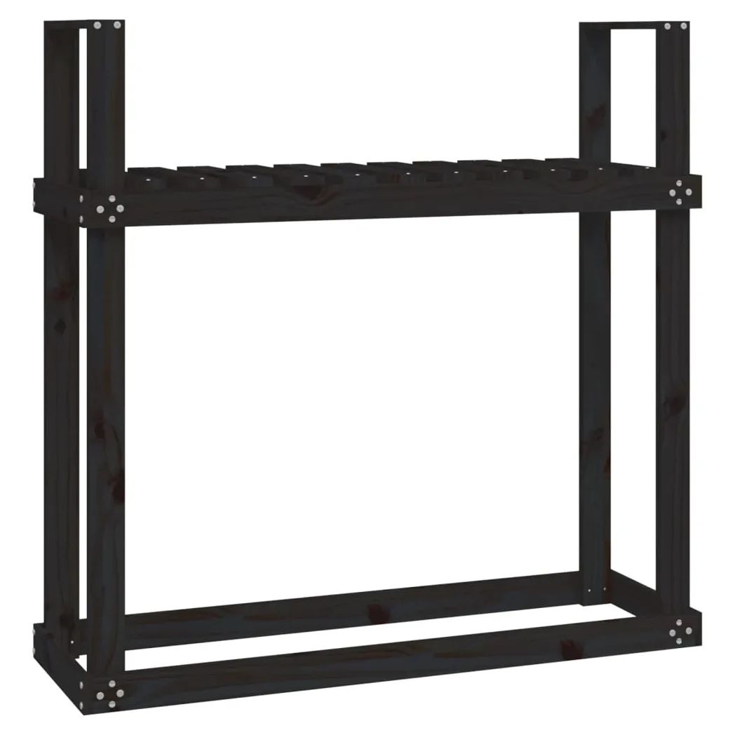 Porta Legna da Ardere 110x35x108,5 cm Legno Massello di Pino - Foto 12 di 35