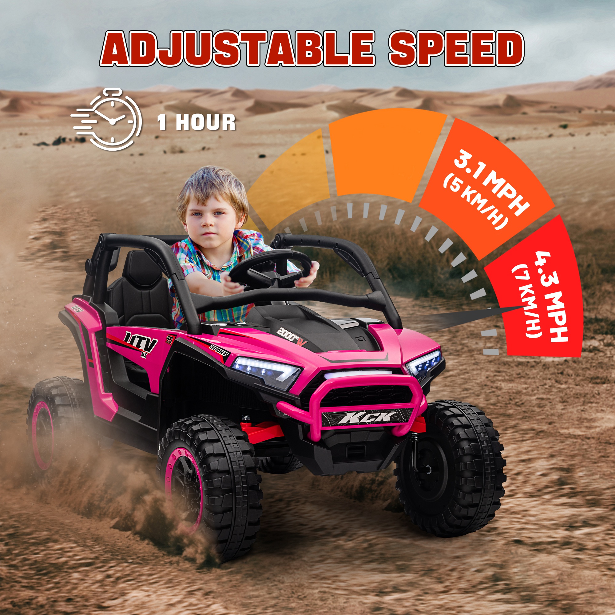 AIYAPLAY 2-Seater 24V Ride-On Truck with Spring Suspension for Kids - Picture 14 of 27