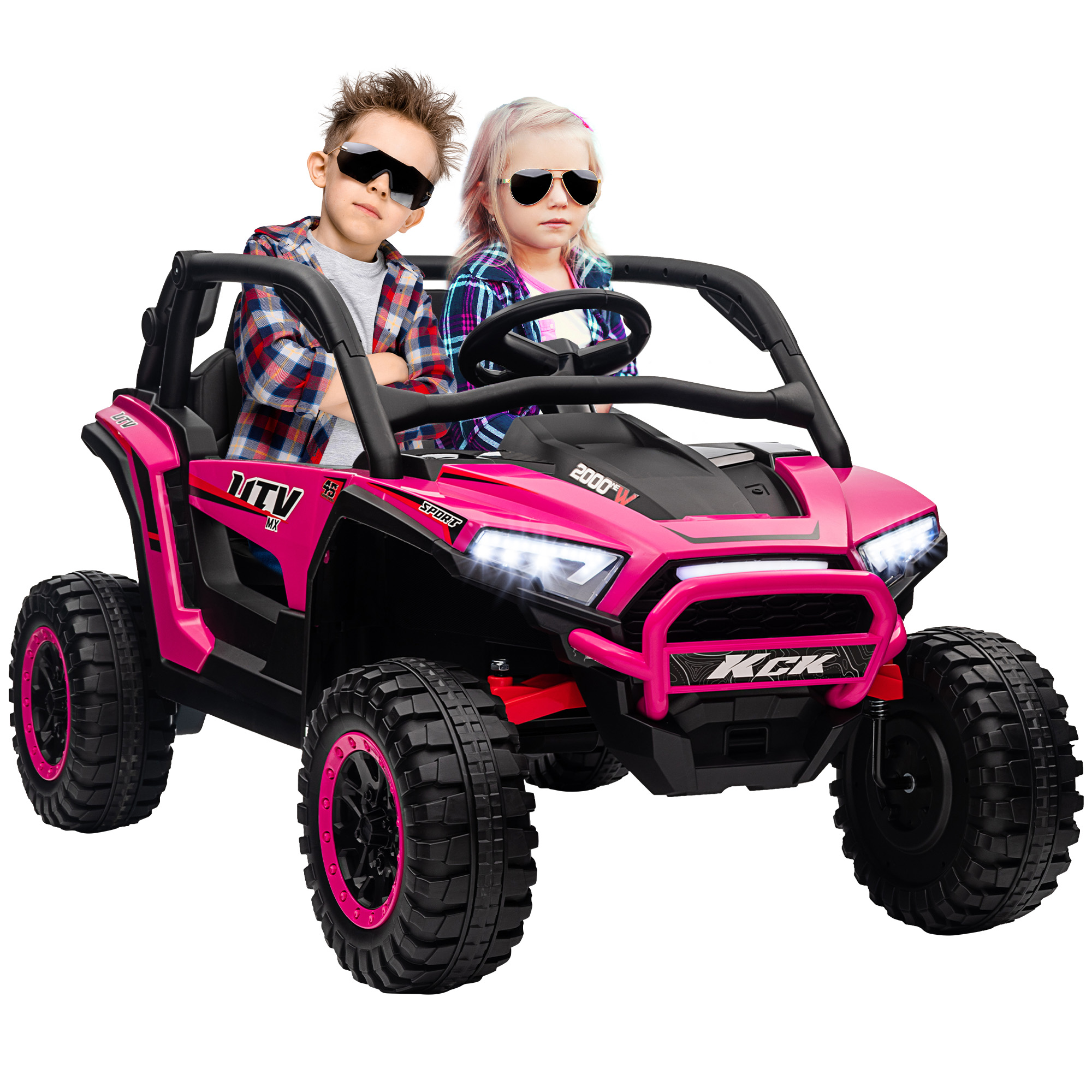 AIYAPLAY 2-Seater 24V Ride-On Truck with Spring Suspension for Kids - Picture 10 of 27