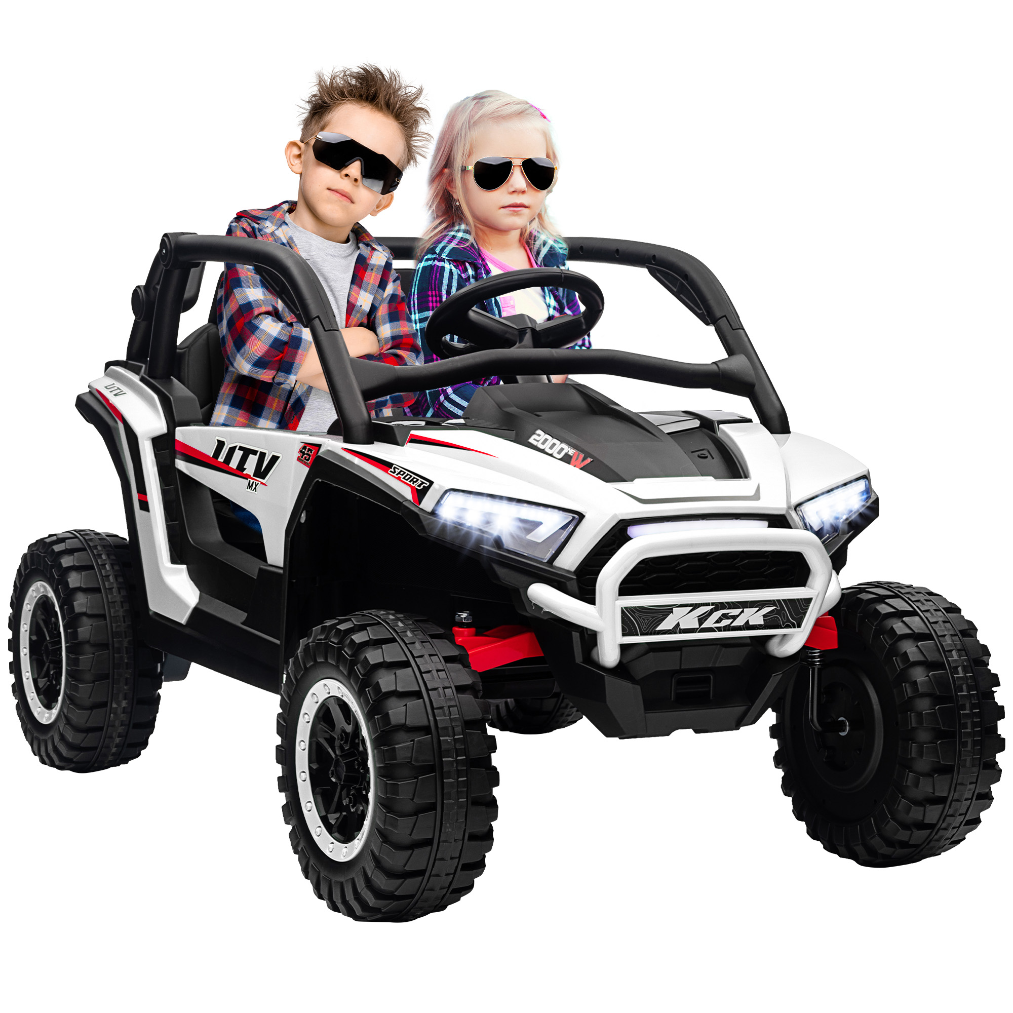 AIYAPLAY 2-Seater 24V Ride-On Truck with Spring Suspension for Kids - Picture 19 of 27