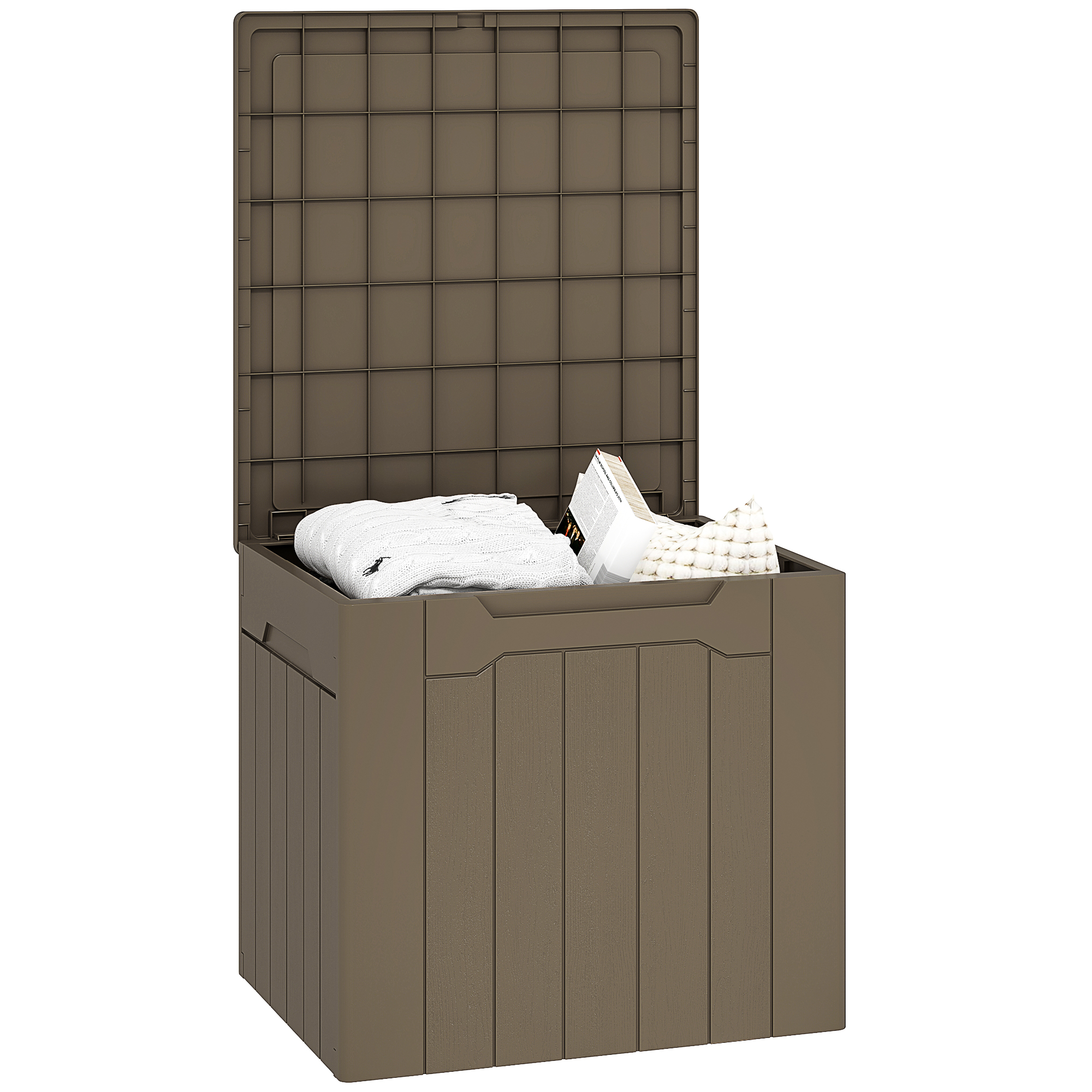 Large Capacity Charcoal Grey Storage Box - Durable & Portable Solution