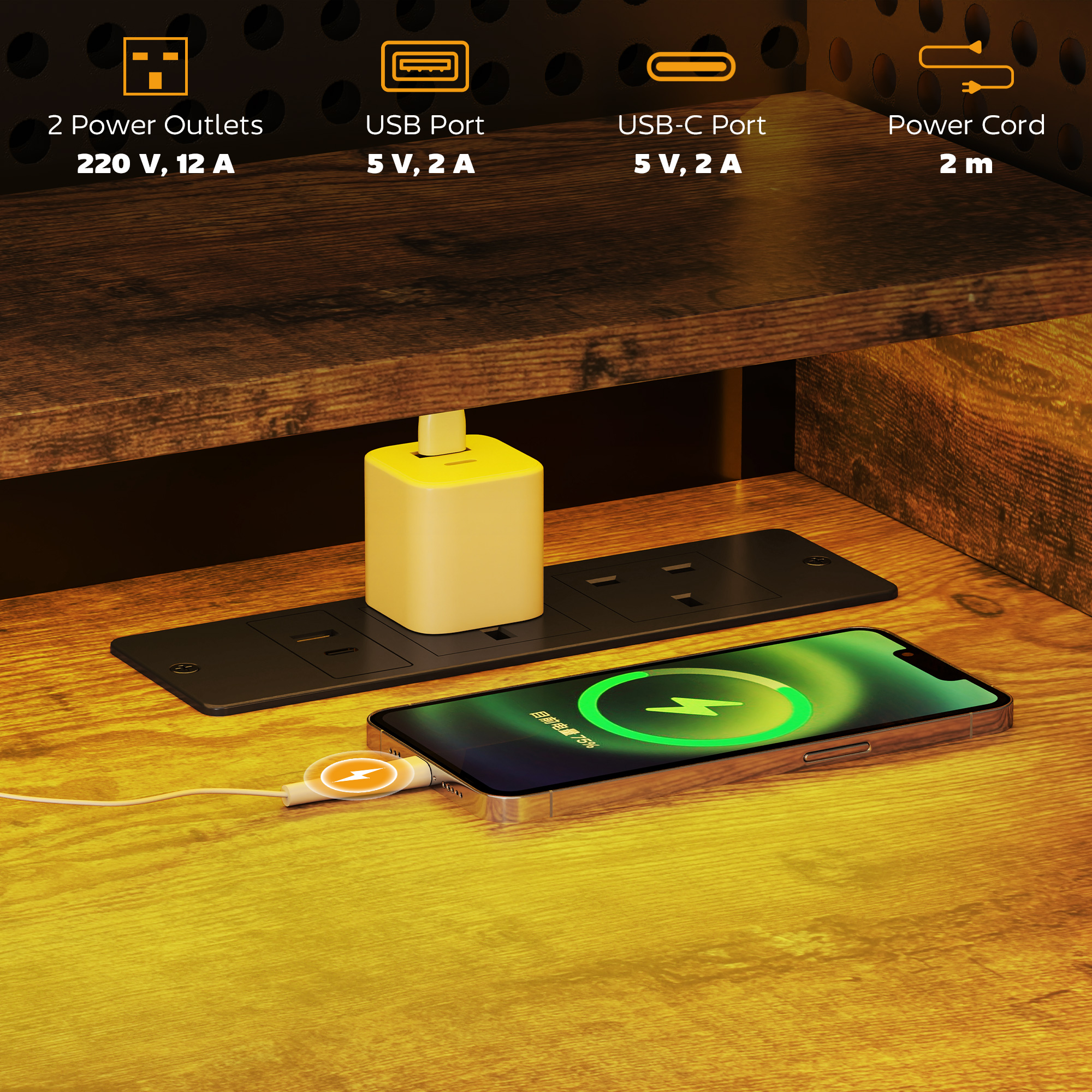 HOMCOM Gaming Schreibtisch mit Monitorständer und verschiebbarer Tastaturablage - Bild 12 von 27