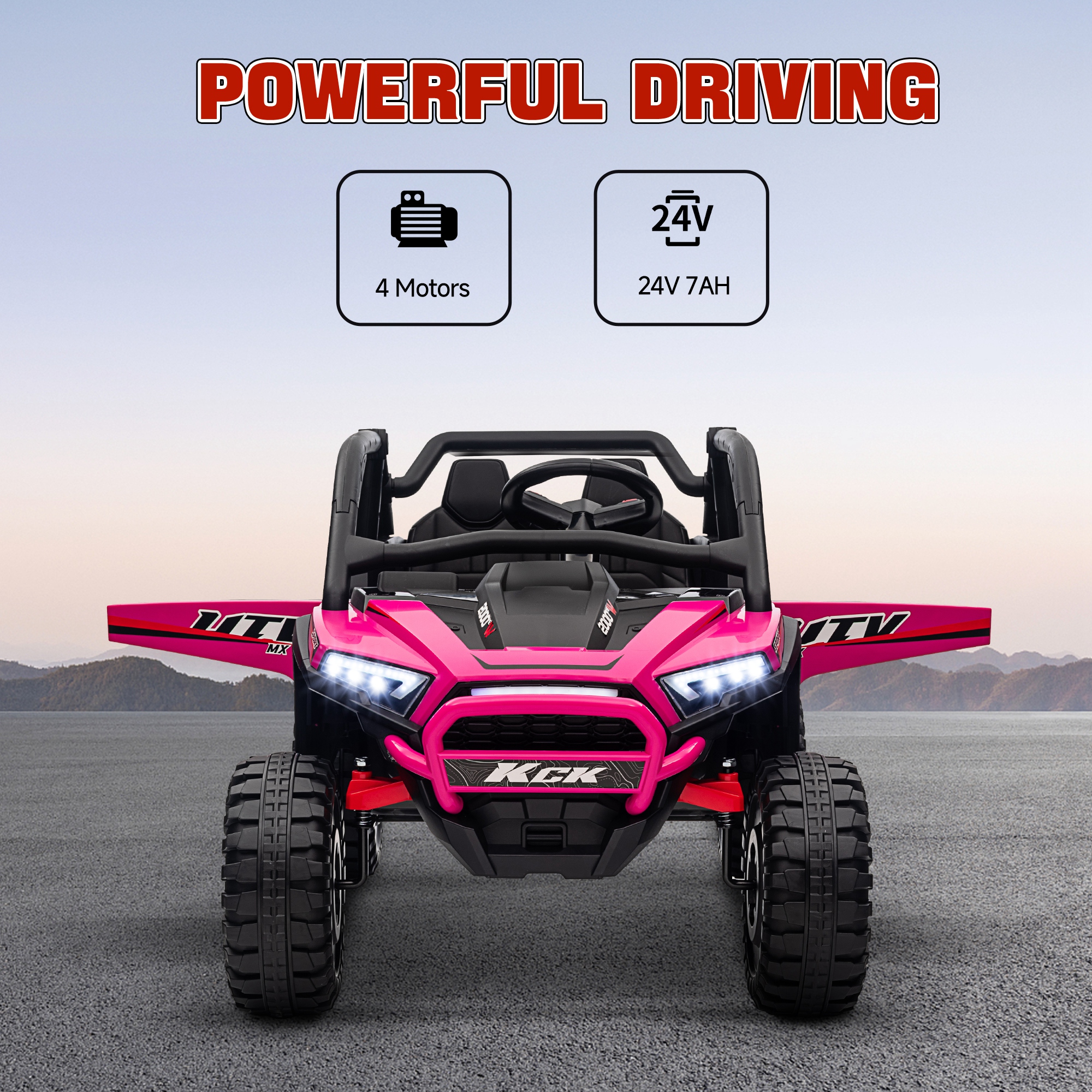 AIYAPLAY 2-Seater 24V Ride-On Truck with Spring Suspension for Kids - Picture 15 of 27