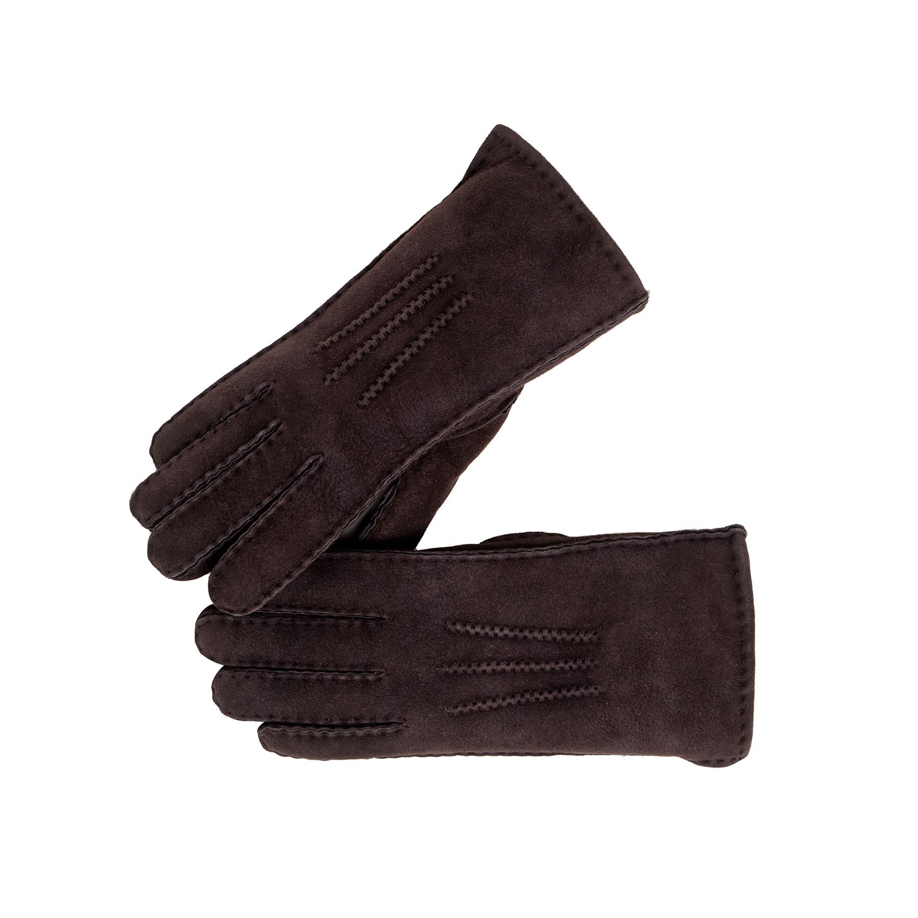 Nordvek Ladies' Sheepskin Gloves With 3 Point Design - Natural Sheepskin