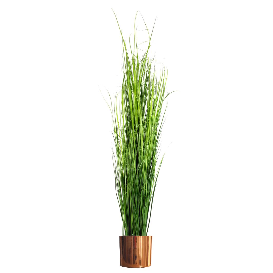 130cm Artificial Extra Large Grass Plant With Copper Metal Plater