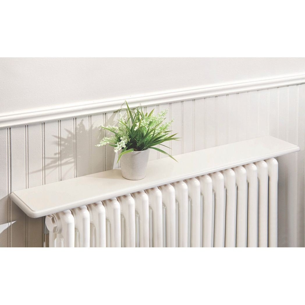 Greenhurst 115.5cm MDF Radiator Shelf - 13cm Deep White Satin Finish