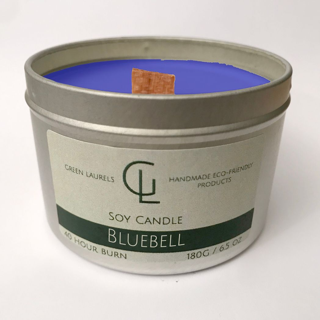 Soy Wax container candle with wooden wick Tropical Mango scent x6