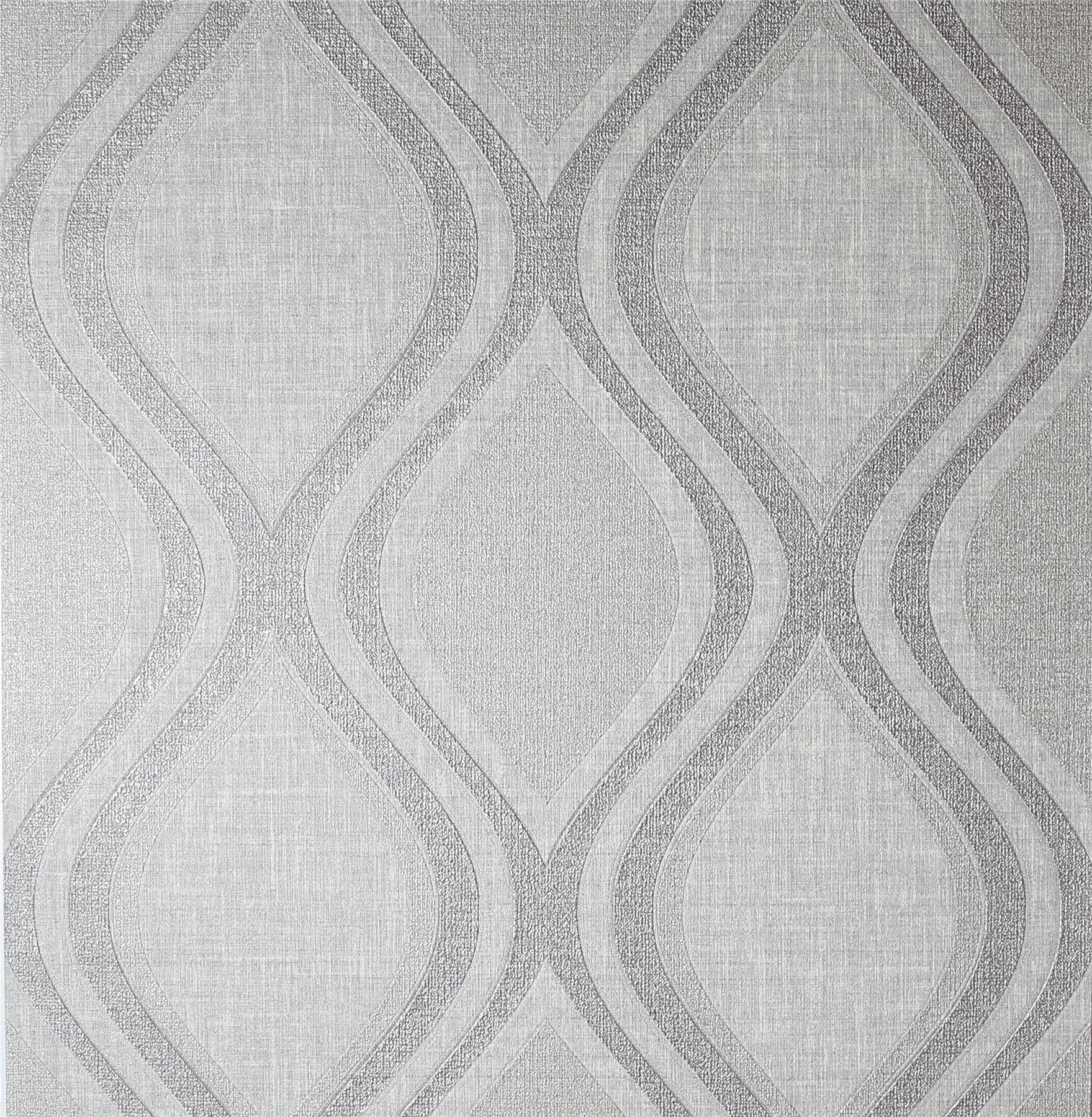 Arthouse Curve Grey Geometric Wallpaper