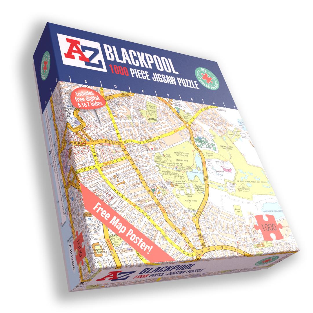 A To Z Map Of  Blackpool 1000 Piece Jigsaw