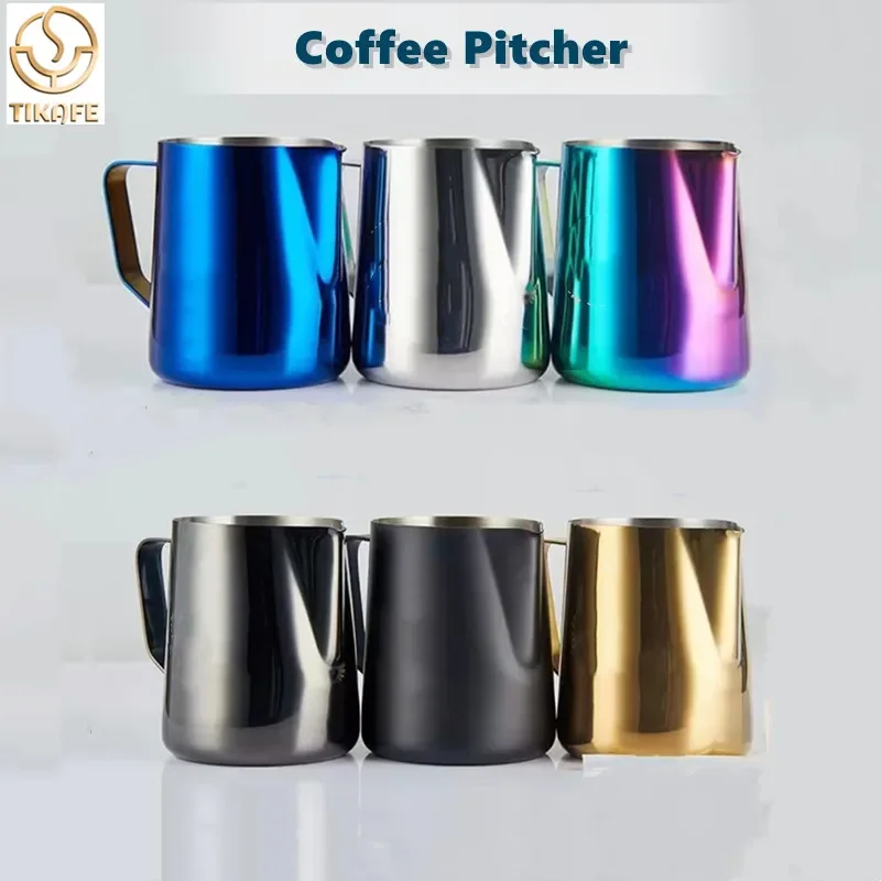 Colourful Stainless Steel Milk Frother Jug - Perfect Foam Maker | BaristaCraft UK product image 1