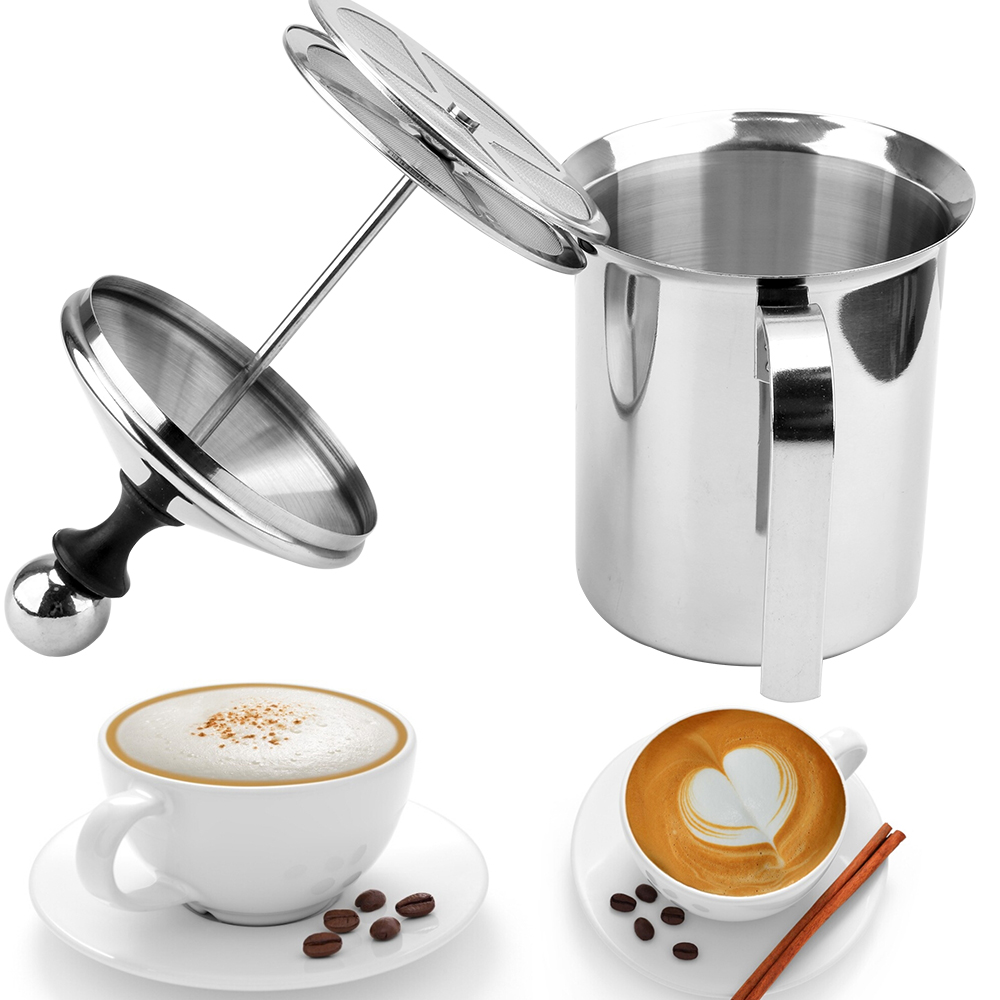 Stainless Steel Milk Frother - Double-Froth Feature for Creamy Delights | BaristaCraft UK product image 1